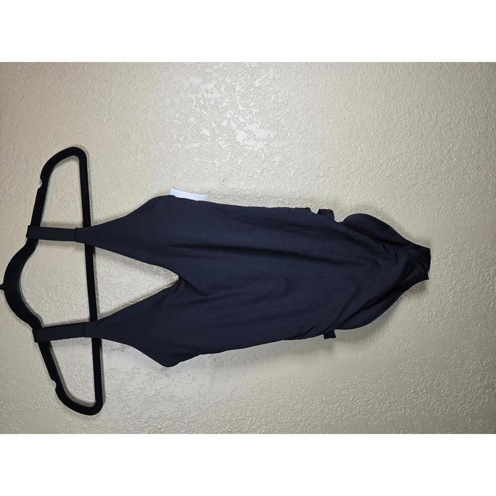 BECCA Black V-Neck One-Piece Swimsuit